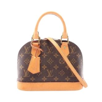 Louis Vuitton Pre-owned Alma BB Monogram Coated Canvas 2way Bag - Dames - Pre-owned - Bruin - Maat: ONE Size Leer