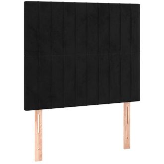 vidaXL Cabeceros 2 Unidades De Terciopelo Negro 100x5x78/88 Cm Vidaxl