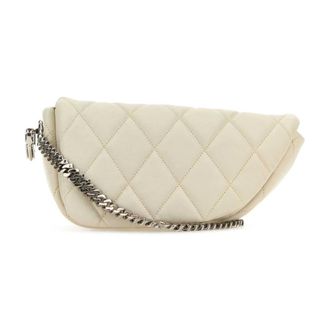 Burberry Belt Bags, female, White, Size: ONE SIZE Shield Lock Shoulder Bag
