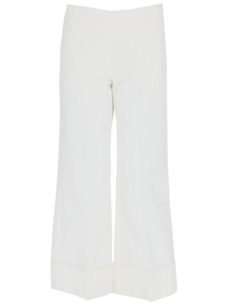 Fay Cotton-Blend Cropped Wide-Leg Pants