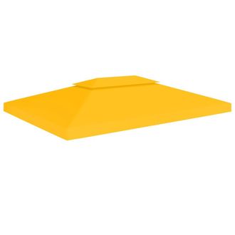 vidaXL Toldo De Cenador 2 Niveles 310 G/m&sup2; 4x3 M Amarillo Vidaxl Amarillo