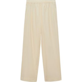 Mango Garment Washed Cotton Pants in Vanilla at Nordstrom Rack, Size Small