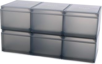 Joseph Joseph Caja De Almacenamiento De Zapatos Shoecase 55014, Set De 6 Unidades Apilables, Organizador De Calzado Con Ventana Transparente, Material Resistente, C
