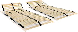 vidaXL Vidaxl - Somieres De L&aacute;minas Con 28 Listones 7 Zonas 2 Uds 70x200 Cm