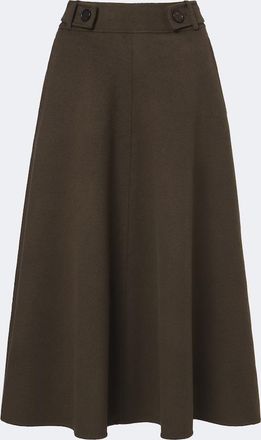 Lisa Yang Doubl&eacute; wool and cashmere midi skirt