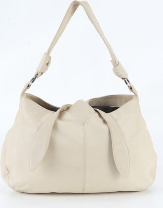 Loewe Ivory Leather Handbag Shoulder Bag Tote Bag (Pre-Owned)