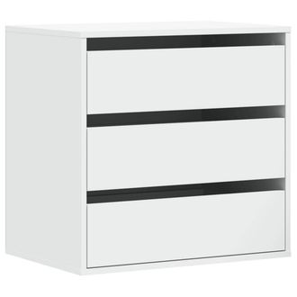 vidaXL Cajonera De Esquina Madera De Ingenier&iacute;a Blanca 60x41x58 Cm Vidaxl