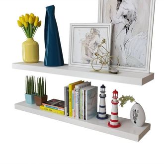 Berkfield Home Wall Shelves 4 pcs White 100 cm