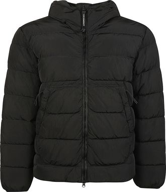 C.P. Company Chrome-R Goggle Padded Black Down Jacket