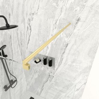 Aurlane Barra De Fijaccion Extensible Para Ducha Italiana - Barra Derecha Extensible 70-100cm Fijaccion A Pared - Freedom 2 Dark Telescopico