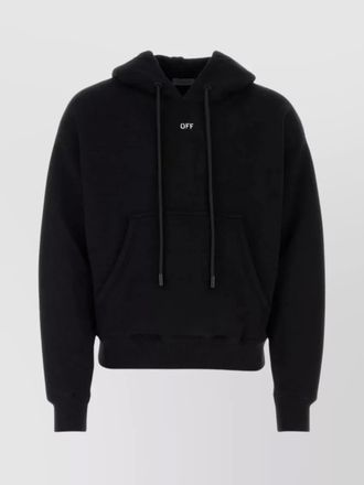 Off-white hooded sweatshirt with pouch pocket