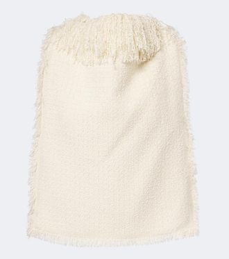 R&oacute;he R&oacute;he Top in boucl&eacute; con frange