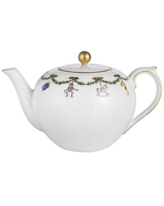 ROYAL COPENHAGEN Star Fluted Christmas Tea Potwith $20 Credit