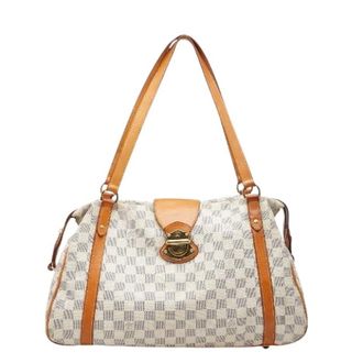 Louis Vuitton Pre-owned Stresa GM Damier Azur Tote Bag - Dames - Pre-owned - Wit - Maat: ONE Size Leer