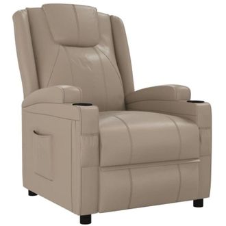 vidaXL Sill&oacute;n Reclinable De Cuero Sint&eacute;tico Marr&oacute;n Vidaxl