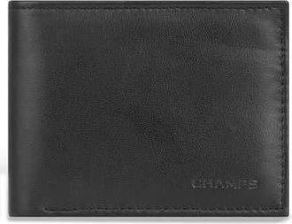 Champs Luggage Classic Leather Bifold Wallet in Black at Nordstrom Rack