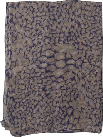 Diane Von F&uuml;rstenberg Pre-owned Womens Von Animal Print Scarf in Purple Modal - One Size