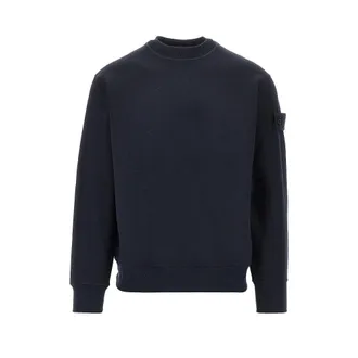 Stone Island Cotton and wool sweatshirt with Logo Badge Man XL