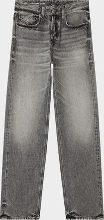 Diesel Mens D-2001 D-Macro Relaxed Grey-Wash Jeans