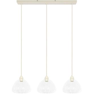 Light & Living Light&living - lampada a sospensione - Bisho - beige - vetro