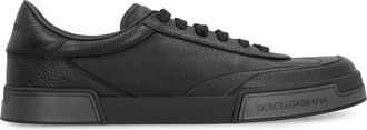 Dolce & Gabbana Mens Portofino Yacht Low-Top Sneakers Black Lamb Trainers