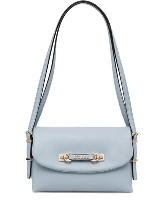 Guess Co Lefia flap-front buckle shoulder bag - Blue