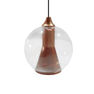 Tosel Suspensi&oacute;n vidrio cobre D20 cm