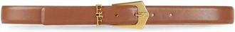 Elisabetta Franchi Leren Riem met Logo Details - Dames - Riemen - Bruin - M - Leer - Accessoires