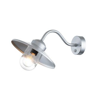 Netlighting Klampenborg Outdoor Dome Wall Lamp Silver IP44