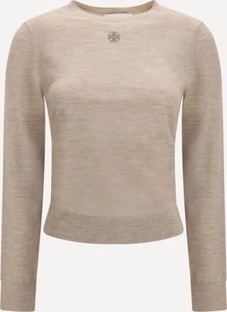 Tory Burch T Logo Wool Sweater Female L