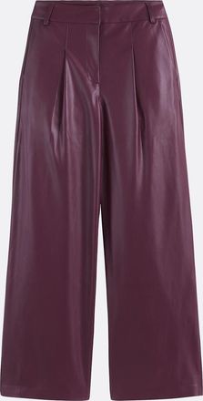 La Redoute Collections Broek met wijde pijpen van imitatieleer