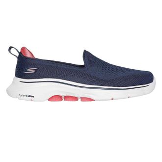 Skechers Dames Go Walk Flat Sneakers (Marineblauw/Koraal)