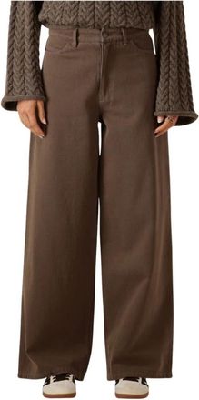 Modstr&ouml;m Wijde Bruine Jeans voor Vrouwen - Dames - Wijde Broeken - Bruin - XL - Broeken