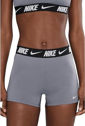Nike Logo Tape Kickshort Womens Swimwear Cool Grey : SM, Polyester/Spandex