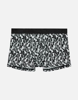 HOM Hom Mens Chess Print Boxer Trunk, Black - Size: 32/30/31
