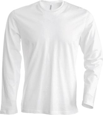 Kariban NoTrash2003 Long Sleeved Crew Neck T-Shirt, Easy to Wear in 20 Colours and Sizes S, M, L, XL, 2XL, 3XL and 4XL - White - Medium