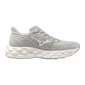 Mizuno Womens Wave Sky 8 Shoes In Harbor Mist-Snow White