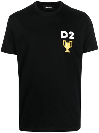 Dsquared2 pixel-print short-sleeve T-shirt - Nero