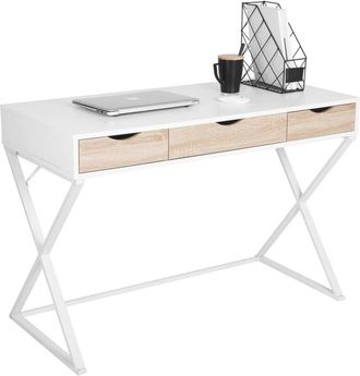Woltu Scrivania con Cassetto per Computer Ufficio Tavolo Studio Scrittoio Legno - Woltu