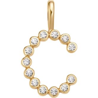 Made by Mary CZ Poppy Charm in Gold Vermeil Initial C at Nordstrom
