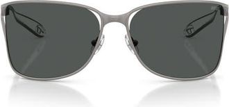 Diesel 61mm Pillow Sunglasses in Matte Gunmetal /Dark Grey at Nordstrom