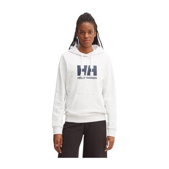 Helly Hansen Logo 2.0 Hoodie - Dames - Outdoor shirts - Grijs - M - Katoen - Fitness