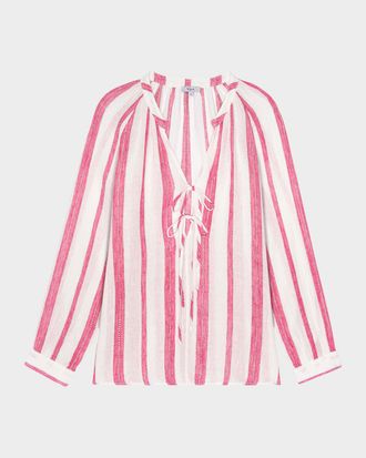 Rails Brielle Stripe Linen-Blend Blouse