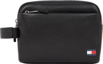 Tommy Hilfiger Heritage Toilettas Organizer - Heren - Toilettassen - Zwart - ONE Size - Leer - Tassen