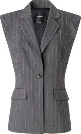 Pinko Pinko, Jassen, Dames, Grijs, S, Genista Vest