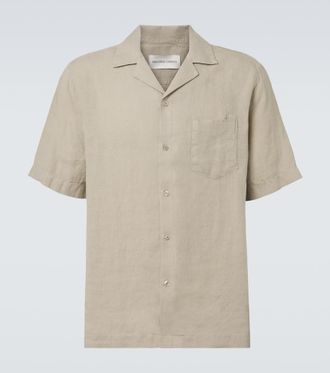 Frescobol Carioca Angelo linen bowling shirt