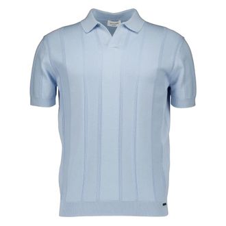 Gentiluomo Polo Shirts, male, Blue, Size: 2XL Polo No Buttons SS
