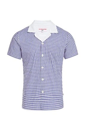 Orlebar Brown Mens Thunderball Gingham Shirt In Blueprint/white