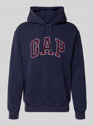 GAP Hoodie mit Logo und K&auml;nguru-Tasche in Jeansblau, Gr&ouml;&szlig;e XXL