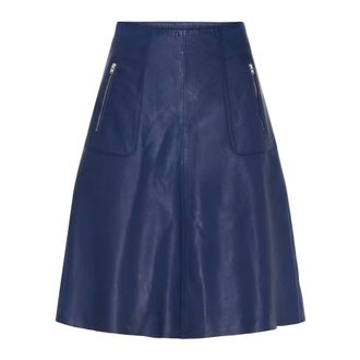 BTF-CPH Btfcph - A-lijn Midi Rok - Dames - Rokken - Blauw - Maat: M Leer